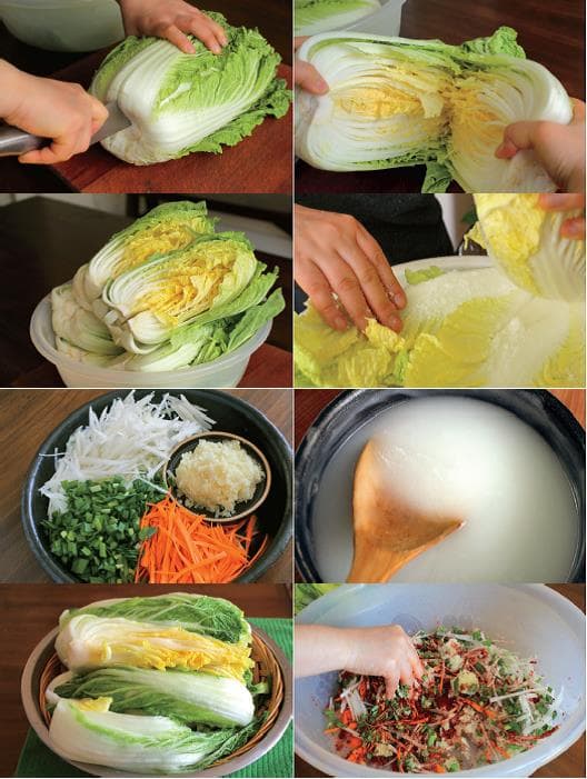 Maangchi's kimchi-making process. (Photo © Maangchi)