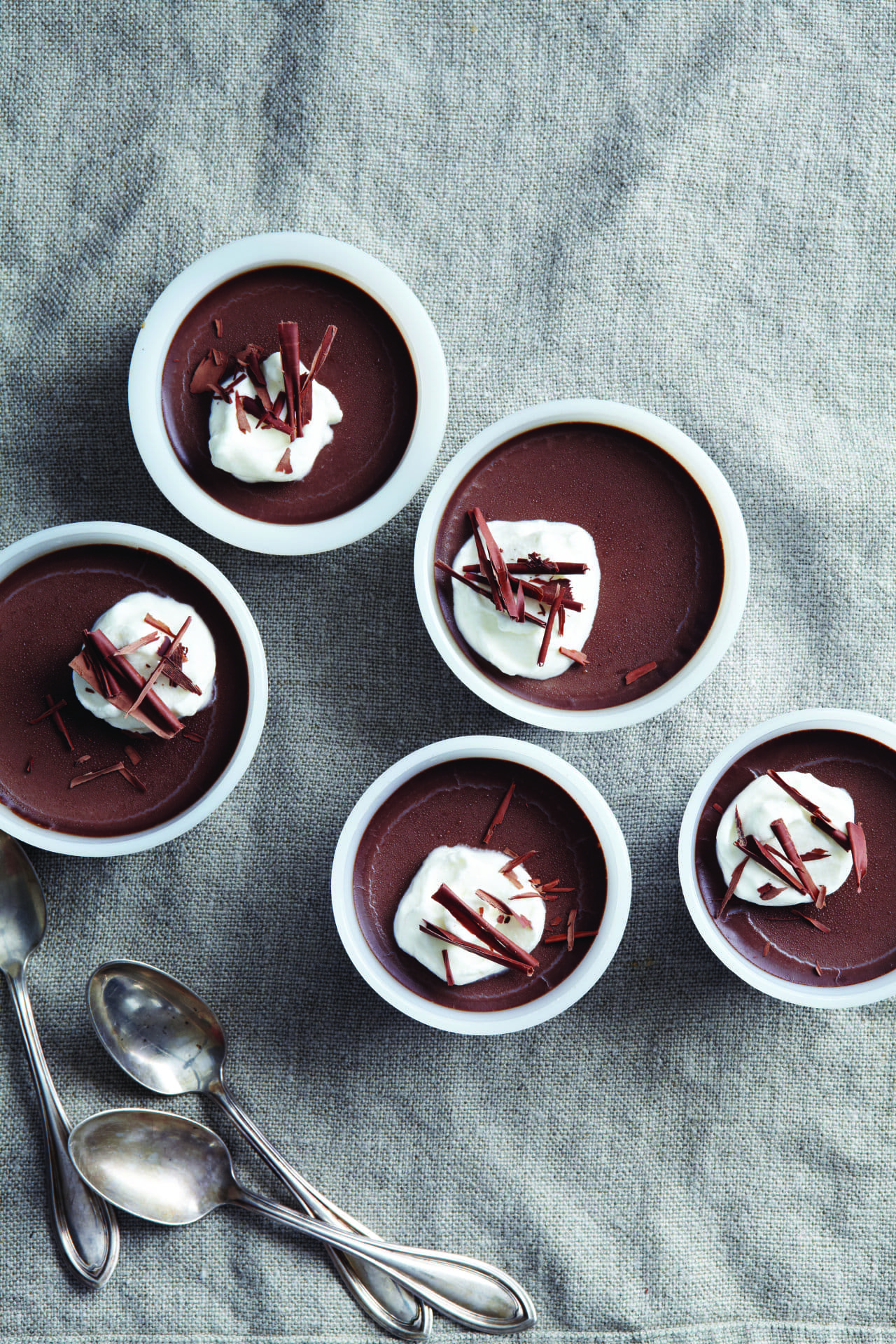 Joanne Chang's bittersweet chocolate pots de crème, which is featured in her latest cookbook, "Baking with Less Sugar." (Courtesy Joseph De Leo)