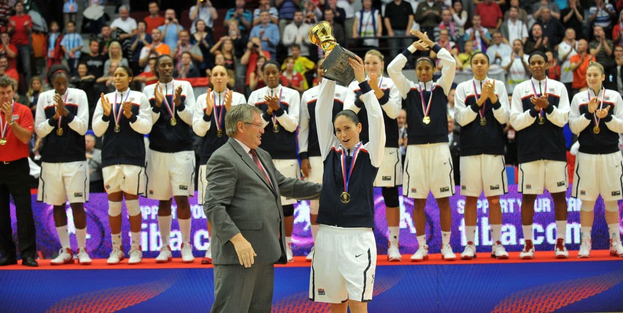 Sue Bird likes championships in twos. She has won the Gold Medal, the WNBA Championship, the NCAA Championship, and the New York State Title all twice. One of the greatest point guards in basketball history spoke to Only A Game about winning, among other things. (Joe Klamar/AFP/Getty Images)