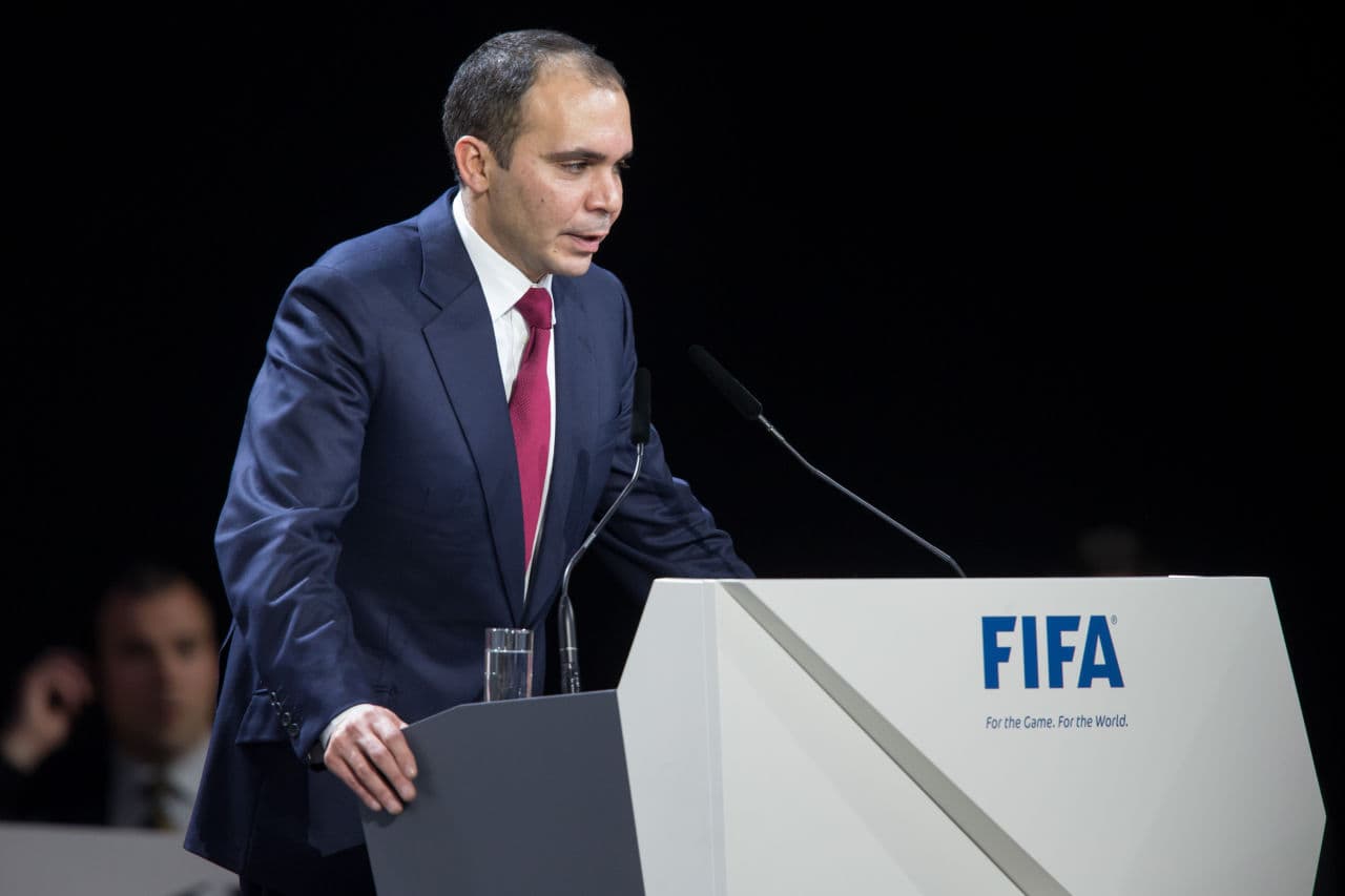 Jordanian Prince Ali bin al Hussein ran for FIFA President, but lost to incumbent Sepp Blatter.(Philipp Schmidli/Getty Images)