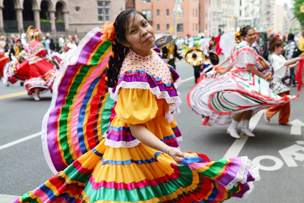 Cinco de Mayo is a Mexican holiday, but more widely celebrated in the U.S. This parade celebration was in May 2012 on Central Park West in New York City. (Paul Stein/Flickr Creative Commons)