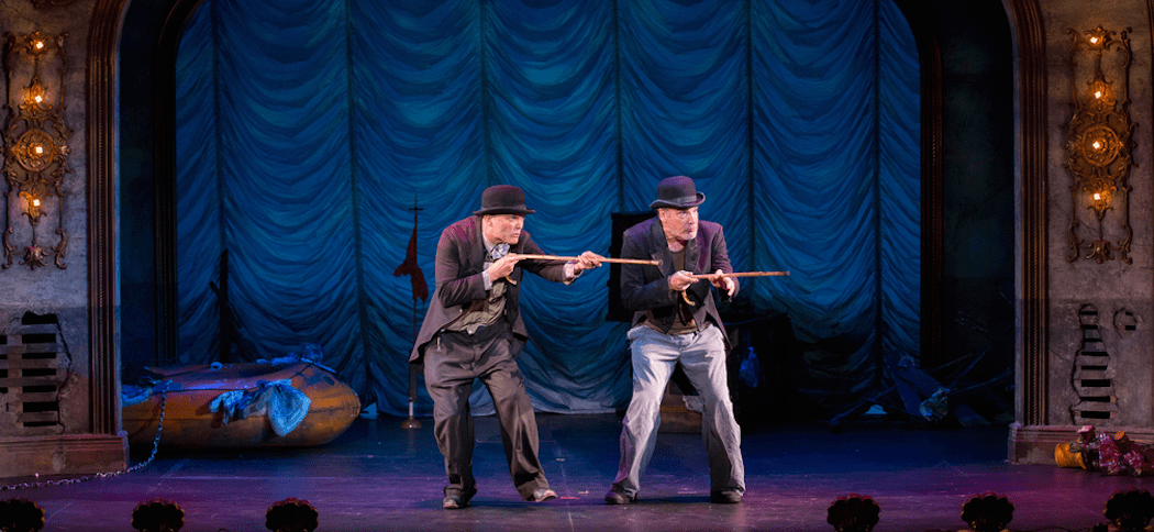 Mandy Patinkin and Taylor Mac in A.R.T.'s "The Last Two People On Earth: An Apocalyptic Vaudeville" (Gretjen Helene Photography)