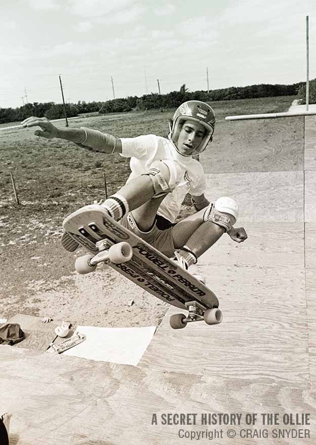 An early photo of Alan Gelfand performing the Ollie Air. (Courtesy Craig Snyder)
