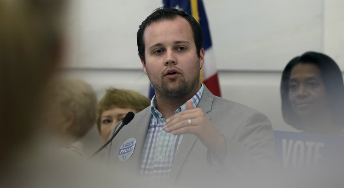 In this Aug. 29, 2014, file photo, Josh Duggar, then-executive director of FRC Action, the non-profit lobbying arm of the Family Research Council, speaks in favor the Pain-Capable Unborn Child Protection Act at the Arkansas state Capitol in Little Rock, Ark. In the wake of that he molested girls when he was 14, Duggar has resigned as head of the Christian lobbying group. (Danny Johnston/AP)