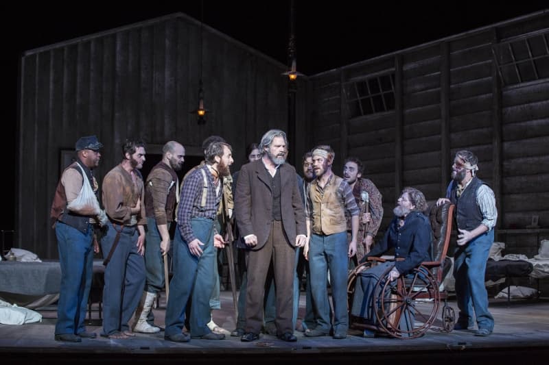 Whitman and the wounded soldiers in Matthew Aucoin's "Crossing." (Gretjen Helene Photography)