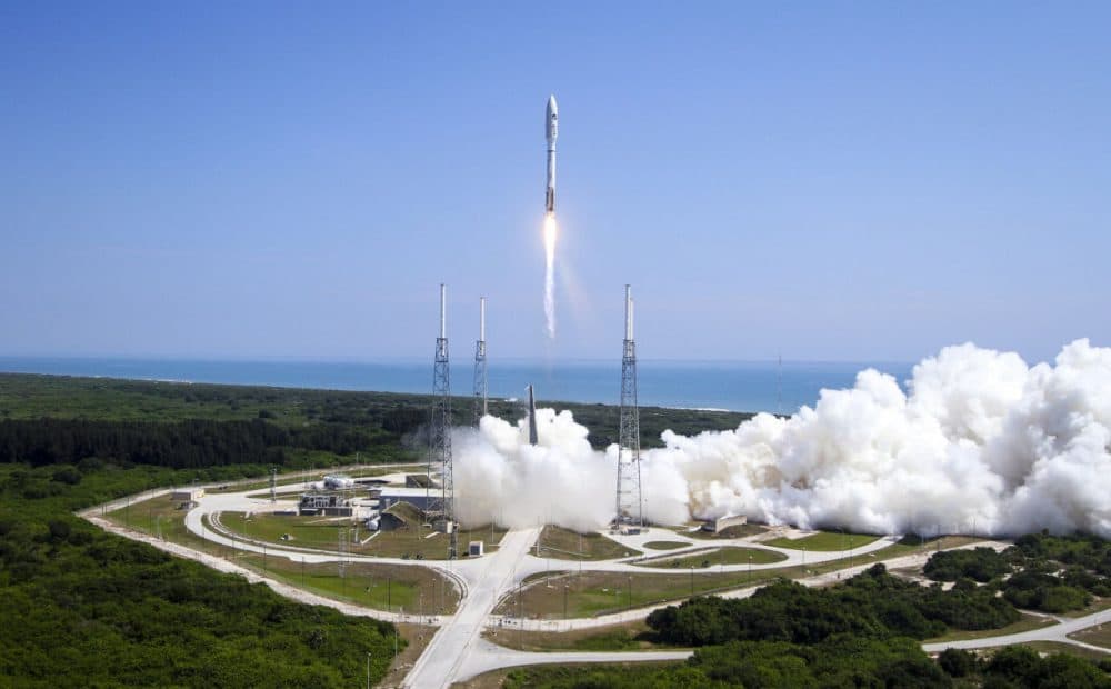 A ULA Atlas V rocket lifts off from Cape Canaveral Air Force Station in Cape Canaveral, Fla. on Wednesday, May 20, 2015. The rocket is carrying the X-37B space plane for the U.S. Air Force as well as 10 CubeSats and the Planetary Society's LightSail Mission. (United Launch Alliance/AP)