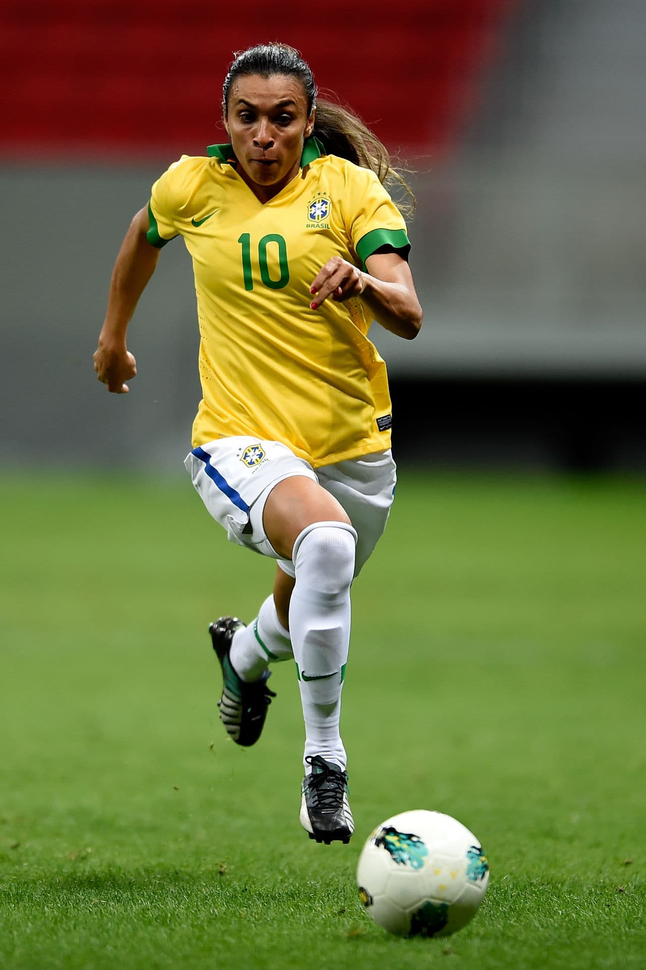 Brazil's Marta has said that encouraging women to play soccer is as important as winning a World Cup. (Buda Mendes/Getty Images)