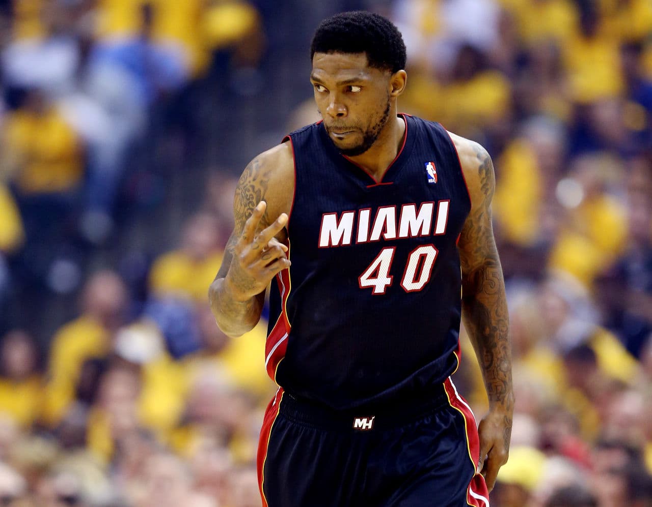 One reason Udonis Haslem didn't get drafted out of college was his weight. He tipped the scale at over 300 pounds. (Andy Lyons/Getty Images)