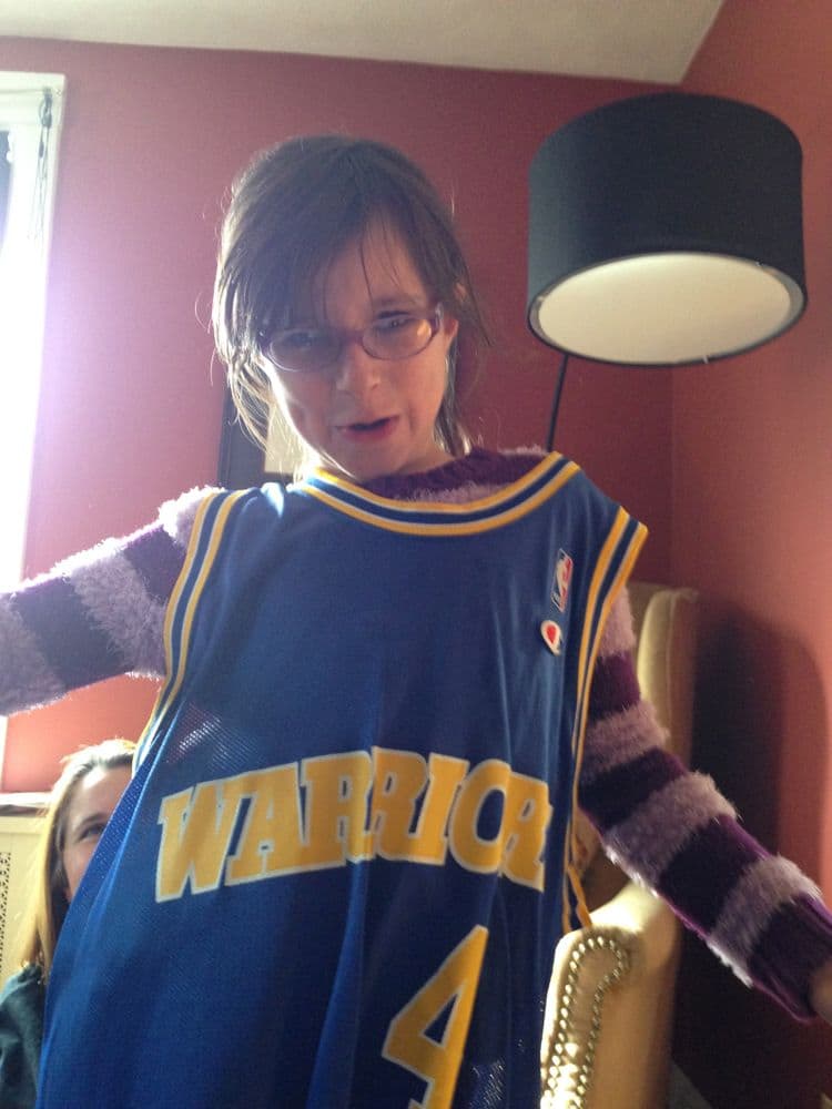 Josie, 8-year-old Golden State Warriors Superfan. (Steve Almond/Courtesy)
