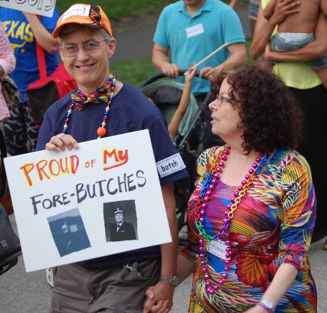 "Proud of my fore-butches." The 2015 Boston Dyke March. (Greg Cook)