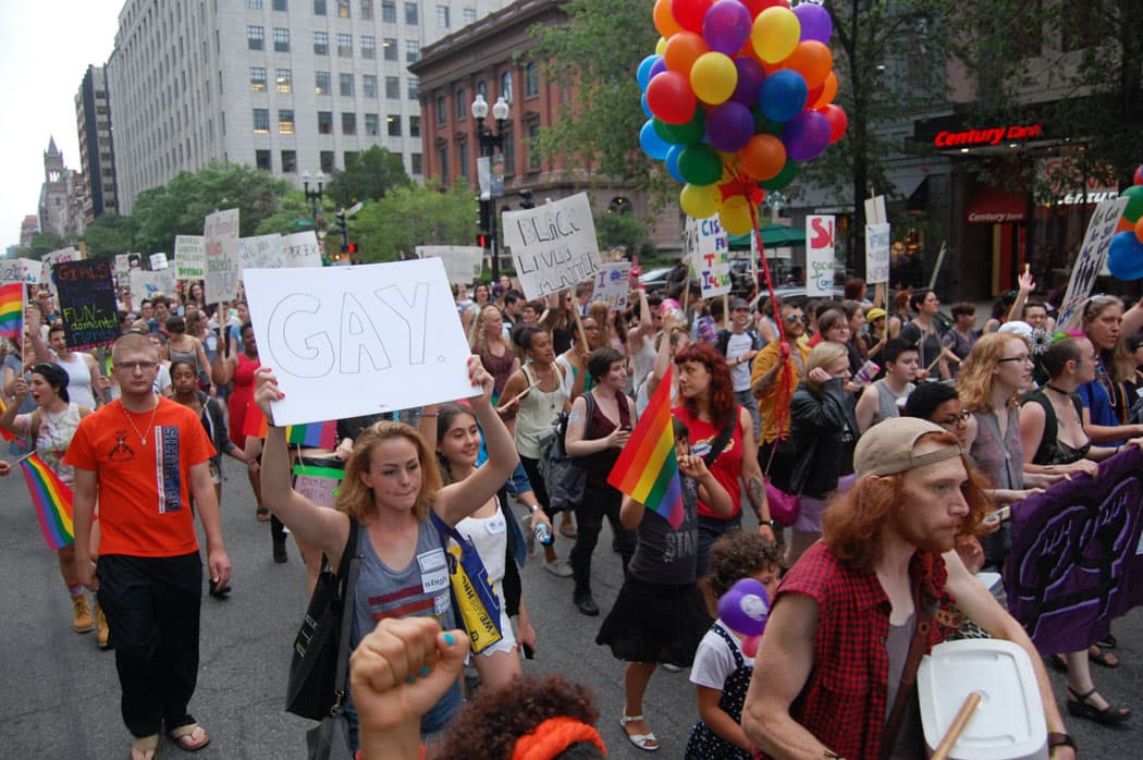 "Gay." The 2015 Boston Dyke March. (Greg Cook)