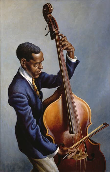 "Portrait of a Musician," Thomas Hart Benton, 1949. (Courtesy PEM)
