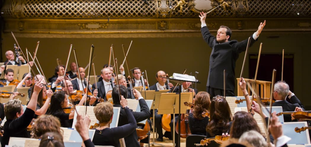 Andris Nelsons leading the Boston Symphony Orchestra. (Chris Lee)
