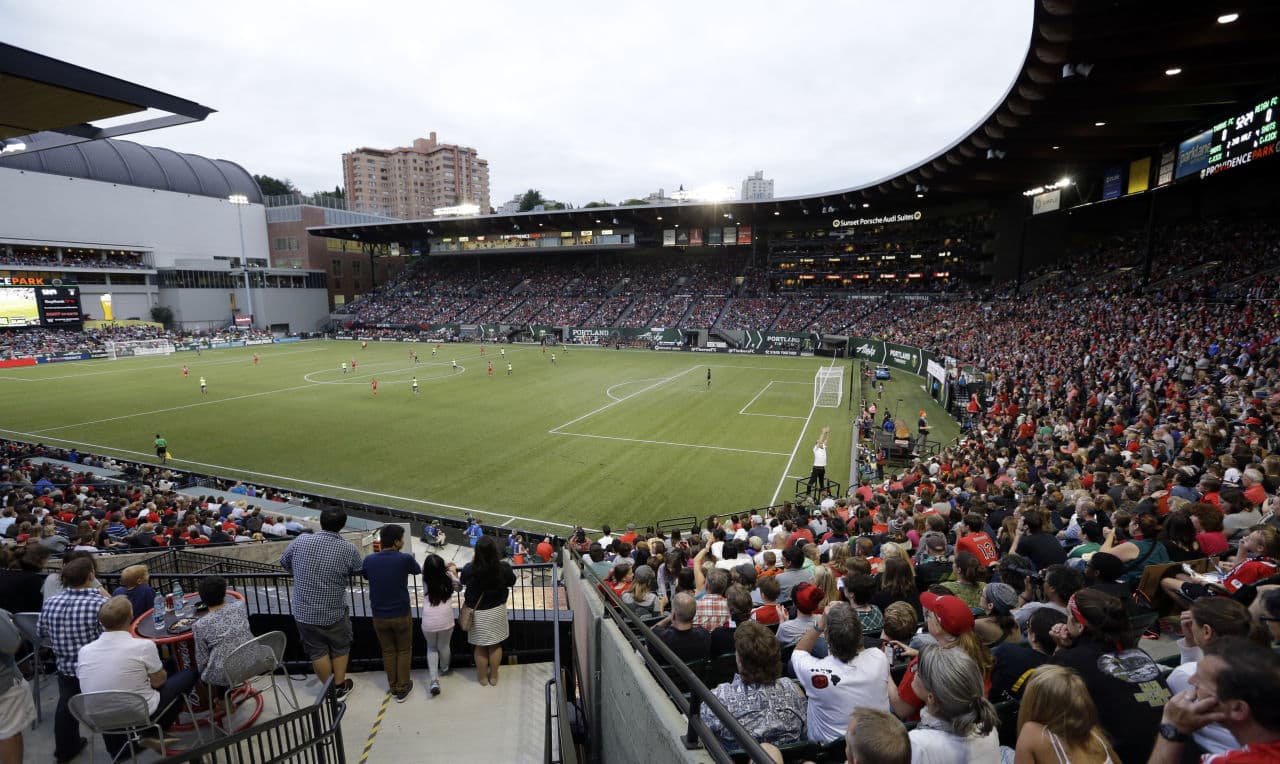 More than 21,000 fans attended a women's soccer match in Portland, Oregon, last week. Since this summer's Women's World Cup, attendance has been up at NWSL games across the country. (Don Ryan/AP)