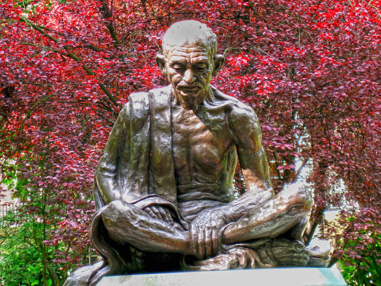 A monument to Mohandas Gandhi in Tavistock Square. (mira66/flickr)