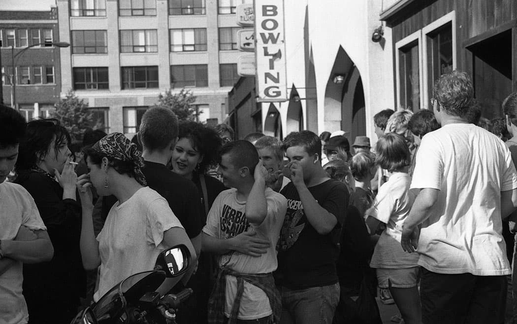 Waiting outside T.T. the Bear's for a Descendents show in 1987. (JJ Gonson)