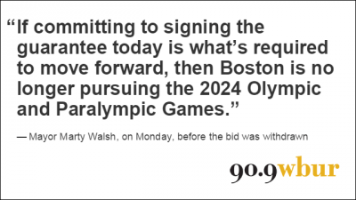 Quotation Of The Week: Walsh's Words, Then A Withdrawn Olympic Bid