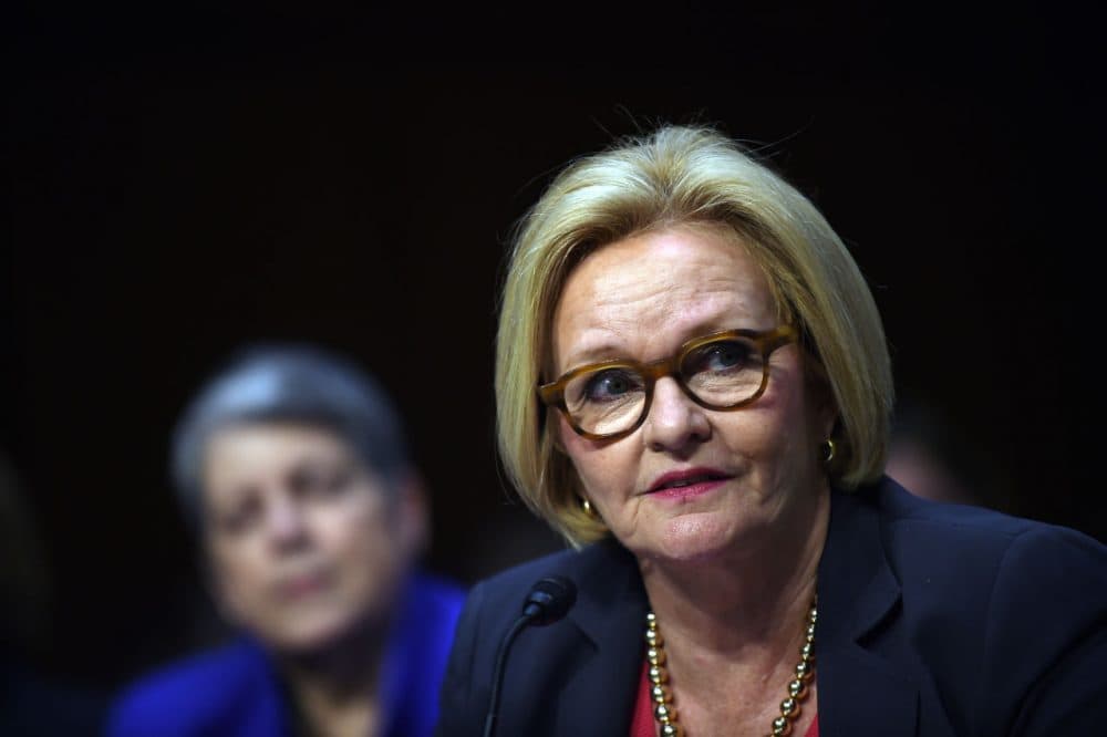 Sen. Claire McCaskill (D-MO) testifies during a hearing of the Senate Health, Education, Labor, and Pensions Committee on July 29, 2015 in Washington, D.C. (Astrid Riecken/Getty Images)