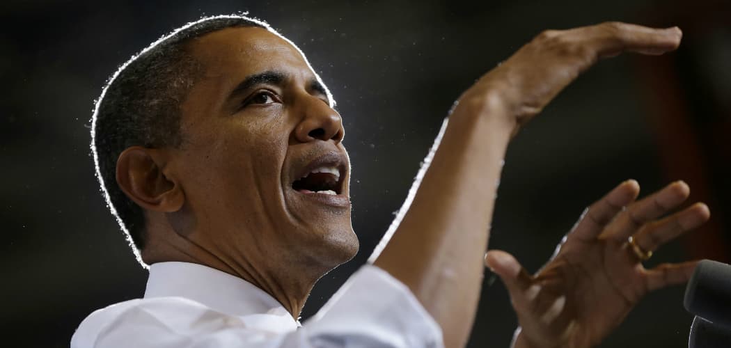The White House is launching an official channel on Spotify with a pair of playlists it says President Barack Obama created himself. Obama appears here in a file photo from a campaign event in Ohio in September 2012. (Pablo Martinez Monsivais/AP)