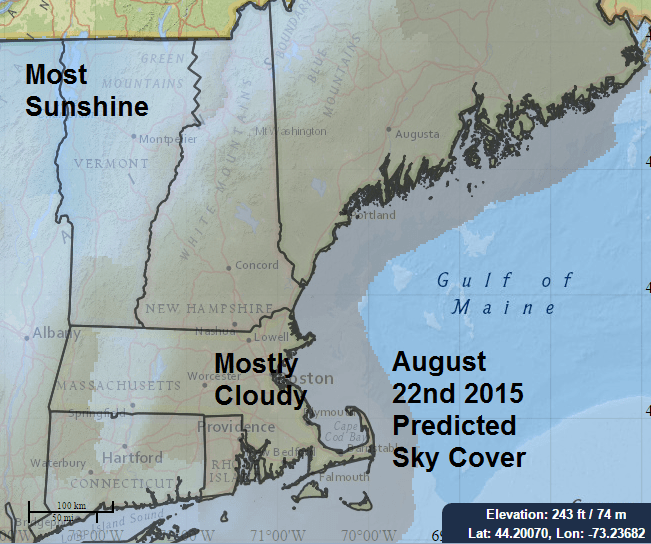 Cloud cover on Saturday. (Courtesy National Weather Service)