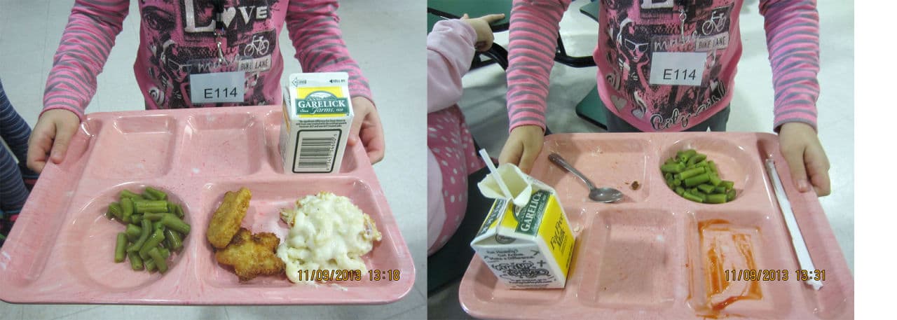 For the study, researchers captured before-and-after images of school lunches. (Courtesy)