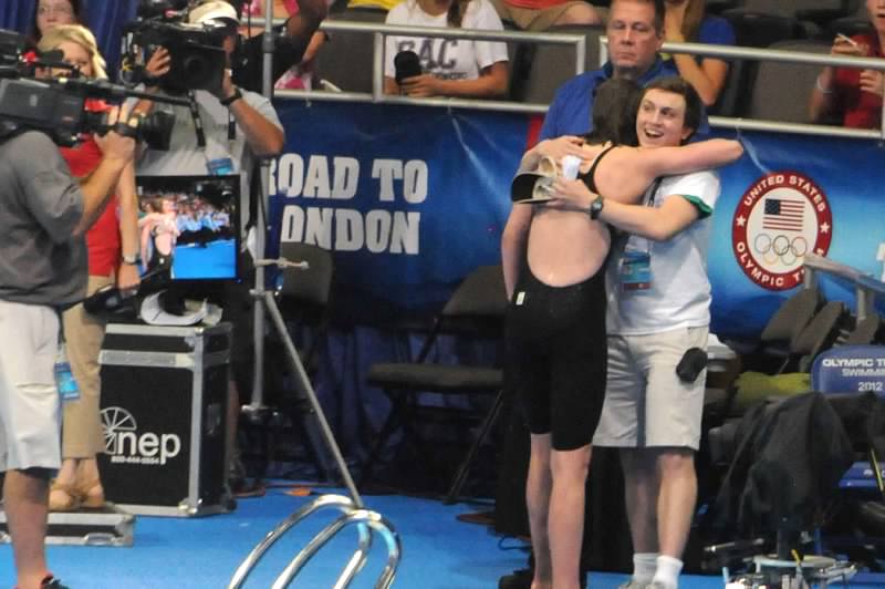 Celebrating at the 2012 Olympic trials. (Courtsey Ledecky Family)