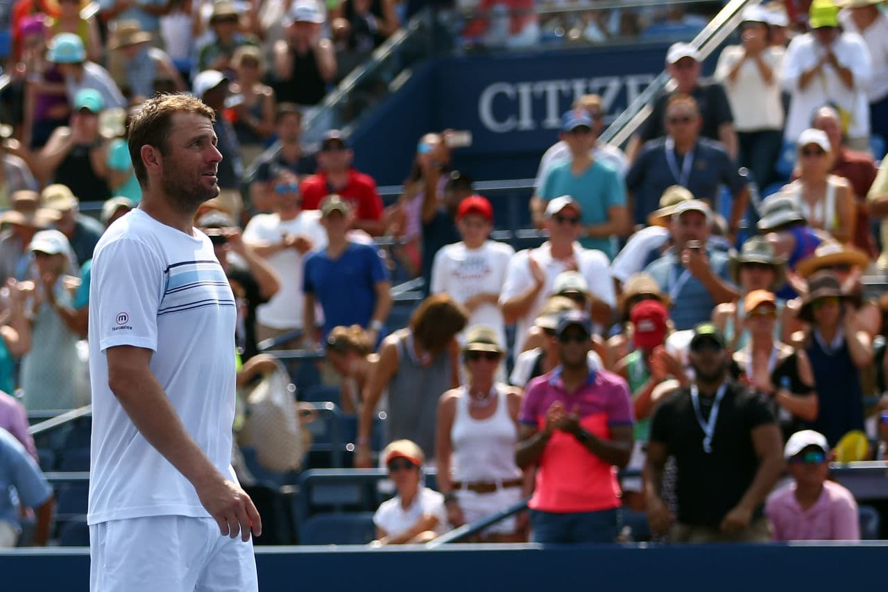 American Mardy Fish played the last match of his career in front of the NY crowd. (Clive Brunskill/Getty Images) 
