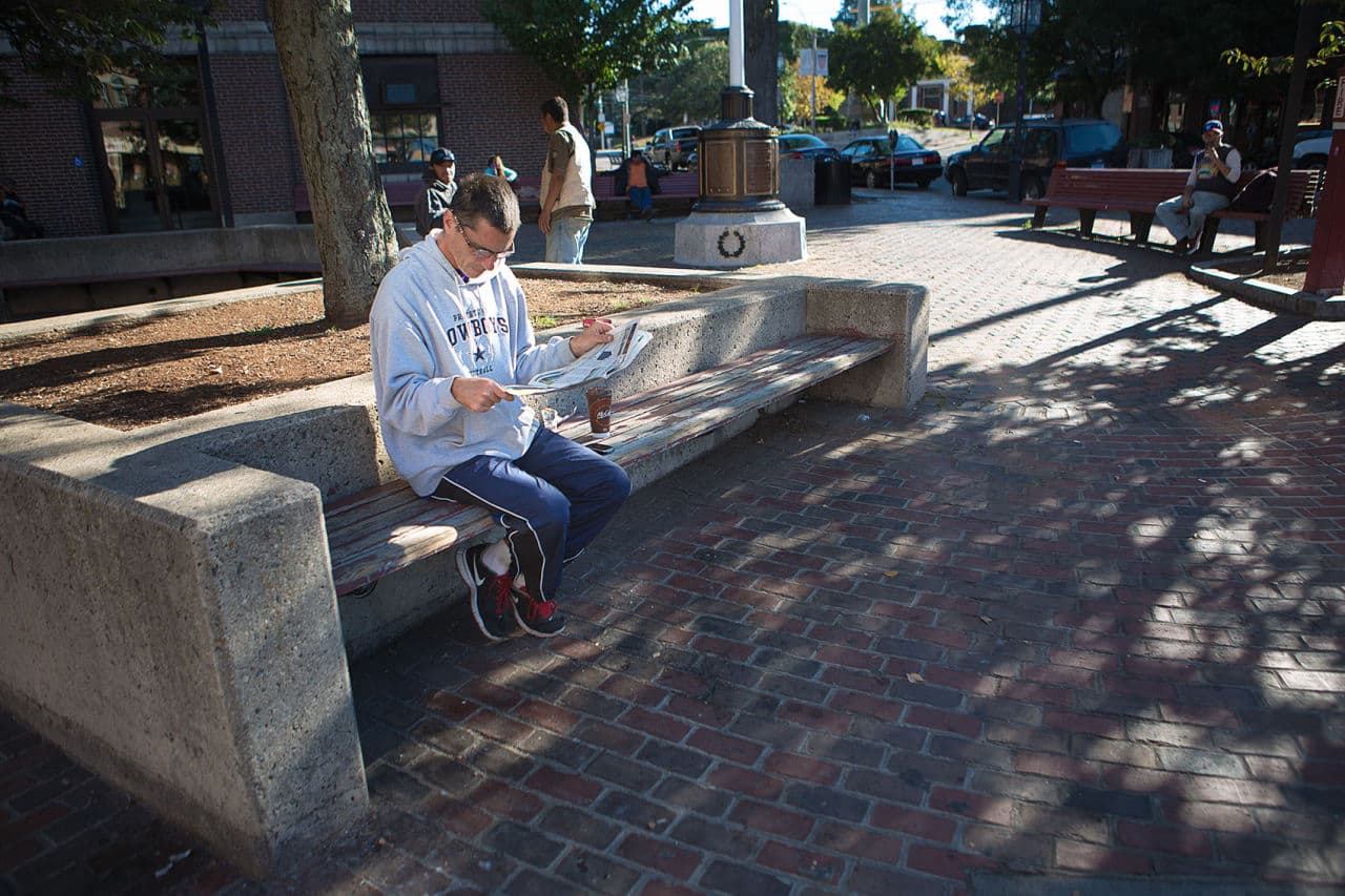 Joey calls Bellingham Square in Chelsea a trap, where heroin is always available. It was his home base when he was shooting four to six times a day and doing small deals to pay for the heroin. Sometimes he still gets sucked back in. (Jesse Costa/WBUR)