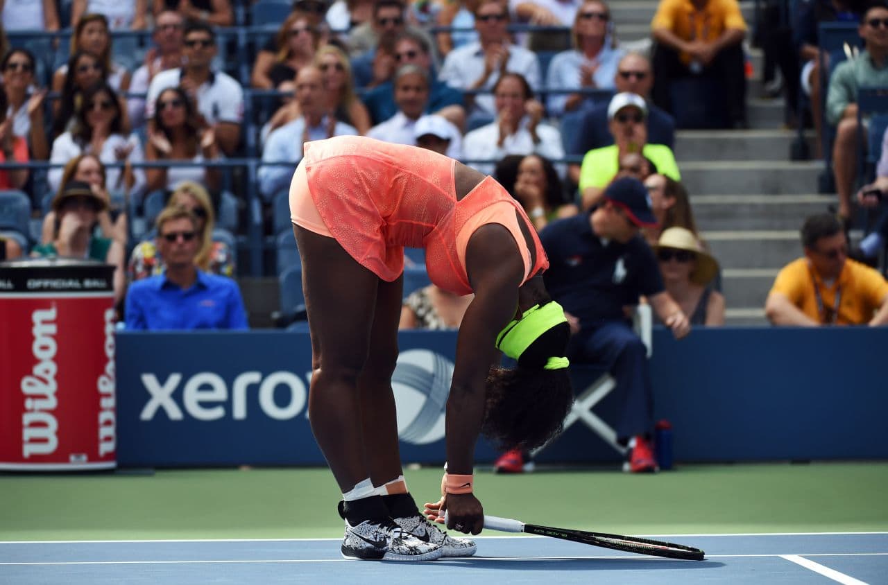 Serena Williams' quest for history came to an end in the semi final match against Roberta Vinci. Williams needed two more victories to complete the calendar slam but surprisingly fell to the unsuspecting Italian. The last person to win all four majors in the same calendar year was Steffi Graf in 1988. (Jewel Samad/AFP/Getty Images)