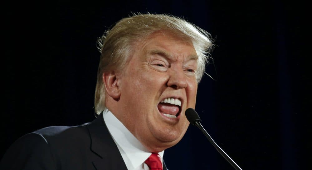 Bravado is Donald Trump's brand. Does it make him authentic, or just the loudest, brashest guy in the room? Pictured:
Republican presidential candidate Donald Trump speaks at the National Federation of Republican Assemblies on Saturday, Aug. 29, 2015, in Nashville, Tenn. (Mark Humphrey/AP)