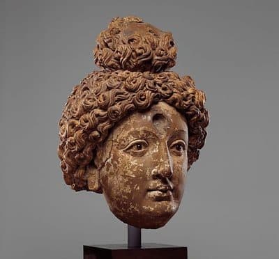 A Buddha head from the 5th or 6th century (Courtesy of the Metropolitan Museum of Art MediaLab)
