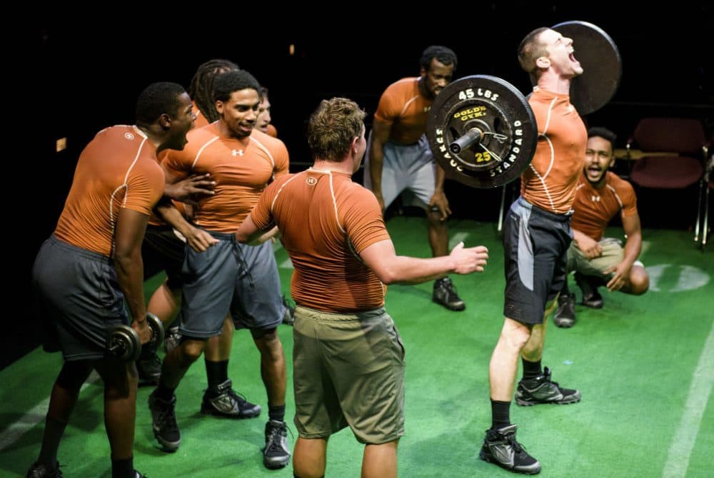 Company One's “Colossal”was a serious consideration of what constitutes masculinity in American culture, not to mention of the pageantry and savagery of football. (Courtesy Liza Voll/Company One)