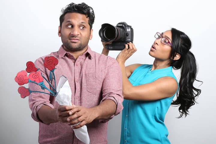 Ravi Patel, subject of the new documentary film "Meet the Patel," in a promotional image with his sister and co-director, Geeta Patel. (Courtesy the Filmmakers / Four in a Billion Pictures)