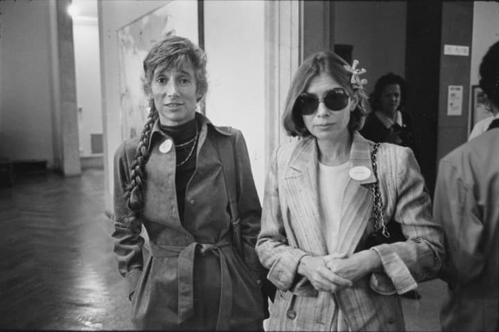 (L-R) Renata Adler and Joan Didion in an archival photograph from May 17, 1978. (Flickr / Creative Commons)
