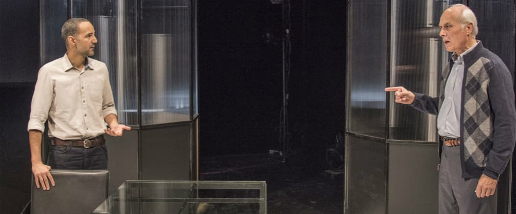 Nael Nacer and Dale Place in the New Repertory Theatre's "A Number." (Andrew Brilliant/Brilliant Pictures)