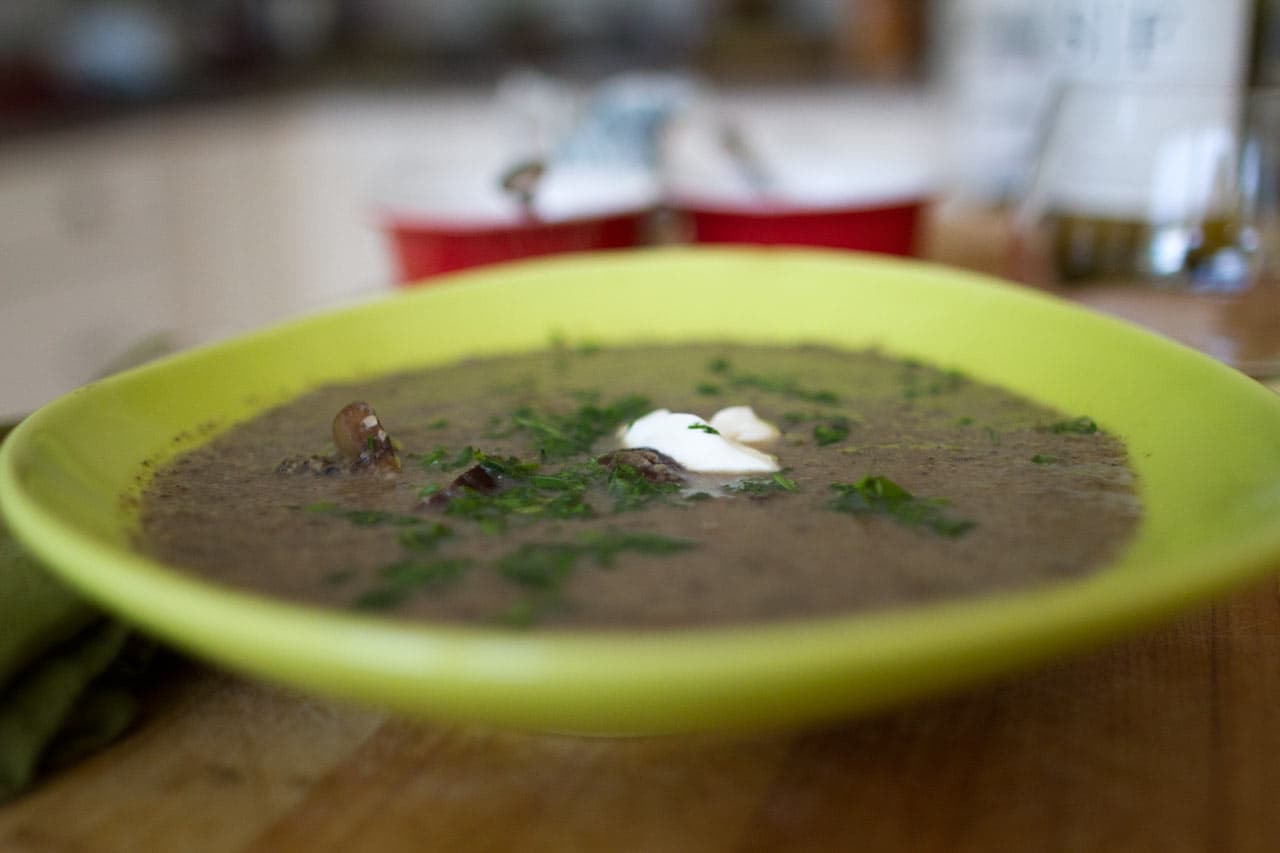 This earthy, creamy soup makes for a hearty vegetarian meal. (Jesse Costa)