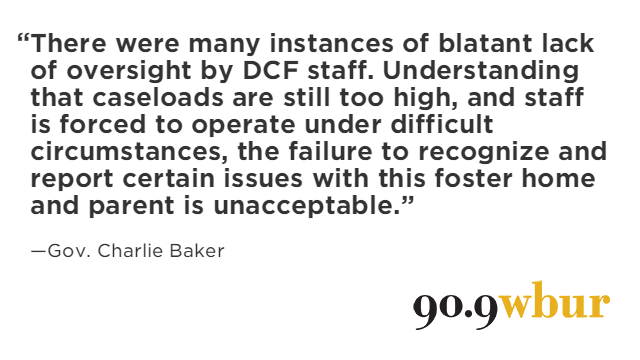 Report Finds 'Blatant Lack Of Oversight By DCF' In Licensing Of Foster Home Where Toddler Died