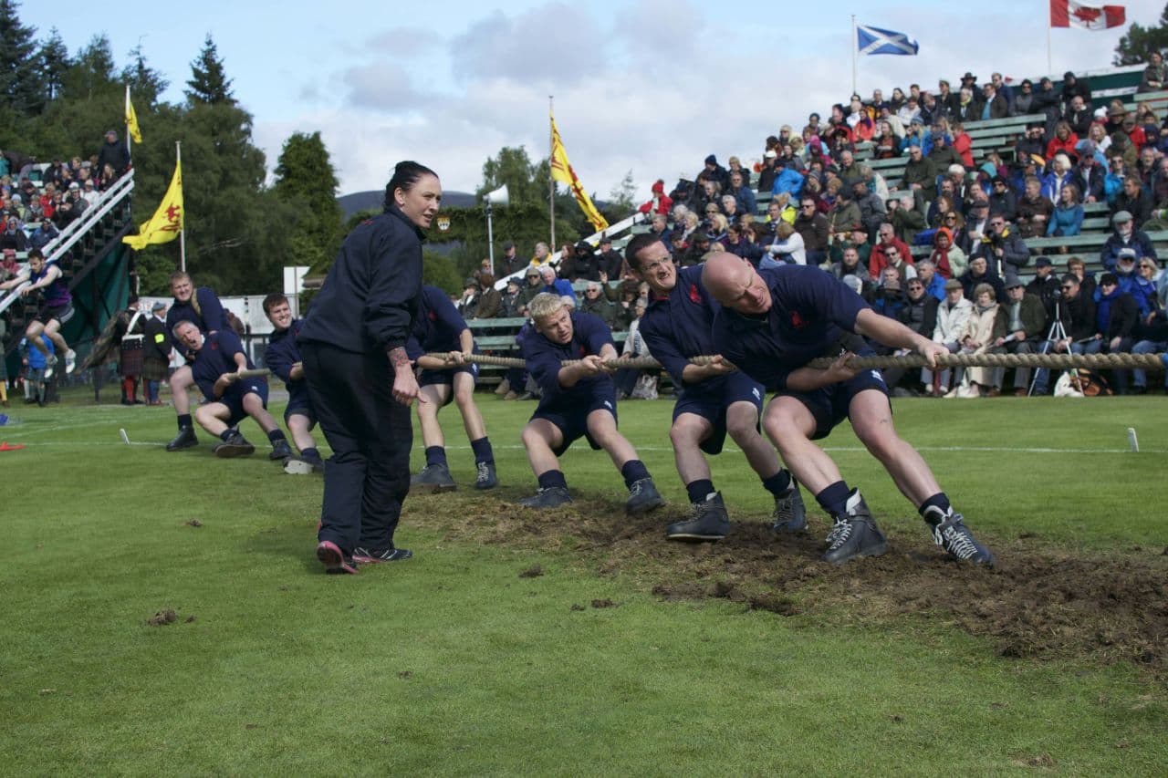 Adele Leonard coaches the Signals during this September's Tug of War tournament at Braemar. (Asa Merritt/Only A Game)