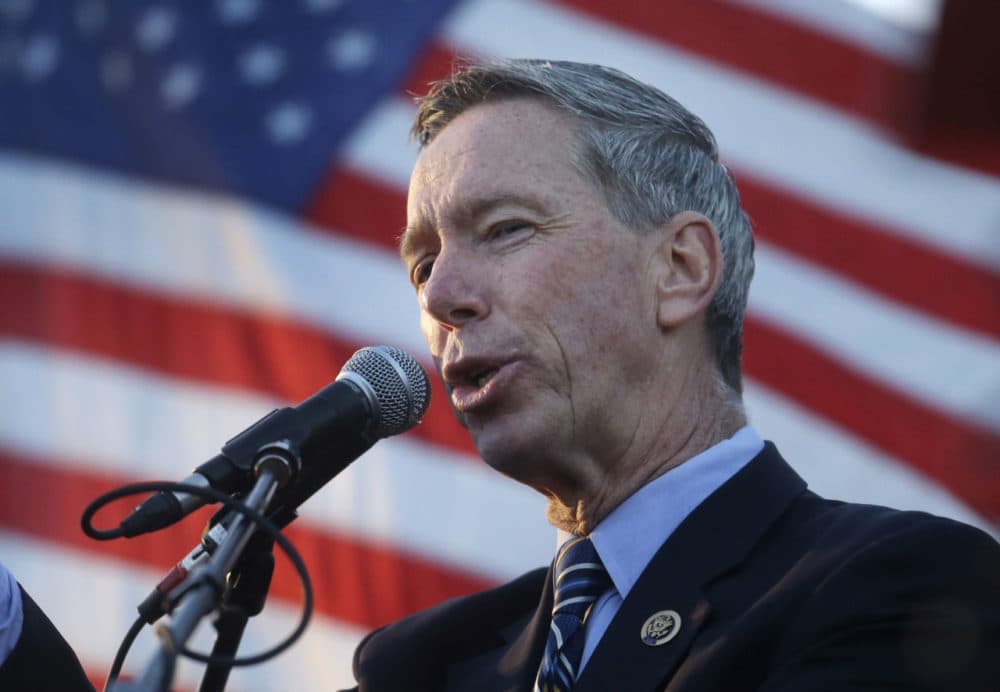 U.S. Rep. Stephen Lynch, D-Mass., who sponsored a bill signed into law that will give federal workers who are also veterans extra time off to seek medical care, is seen in this 2013 photograph speaking in South Boston. (Steven Senne/AP)