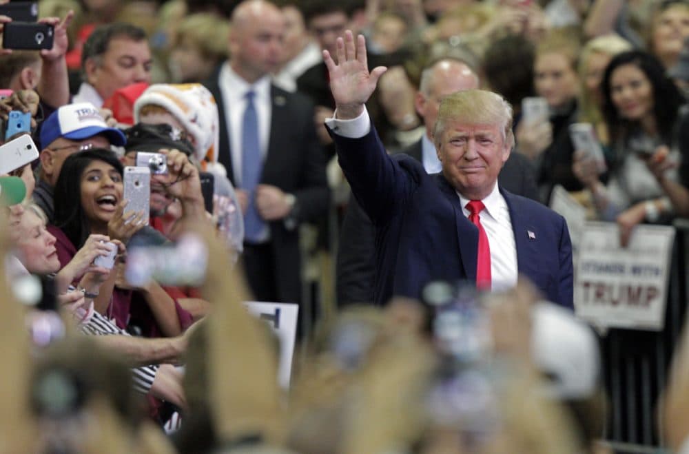 Our latest poll shows Donald Trump regaining lost ground among likely GOP voters in New Hampshire. Conducted just after the Paris attacks, it also suggests Republican voters are split on how to deal with ISIS. (Wade Payne/AP)