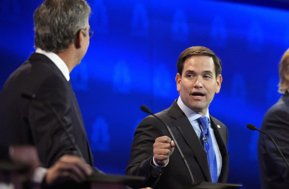 A new WBUR poll of likely New Hampshire Republican primary voters finds Marco Rubio won the latest GOP debate. (Mark J. Terrill/AP)