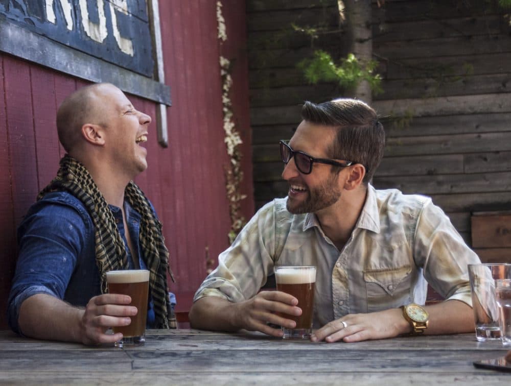 Gavin Kovite (left) and Christopher Robin (right) are the Seattle-based co-authors of the novel 'War of the Encyclopaedists.' (Erin Pollock).
