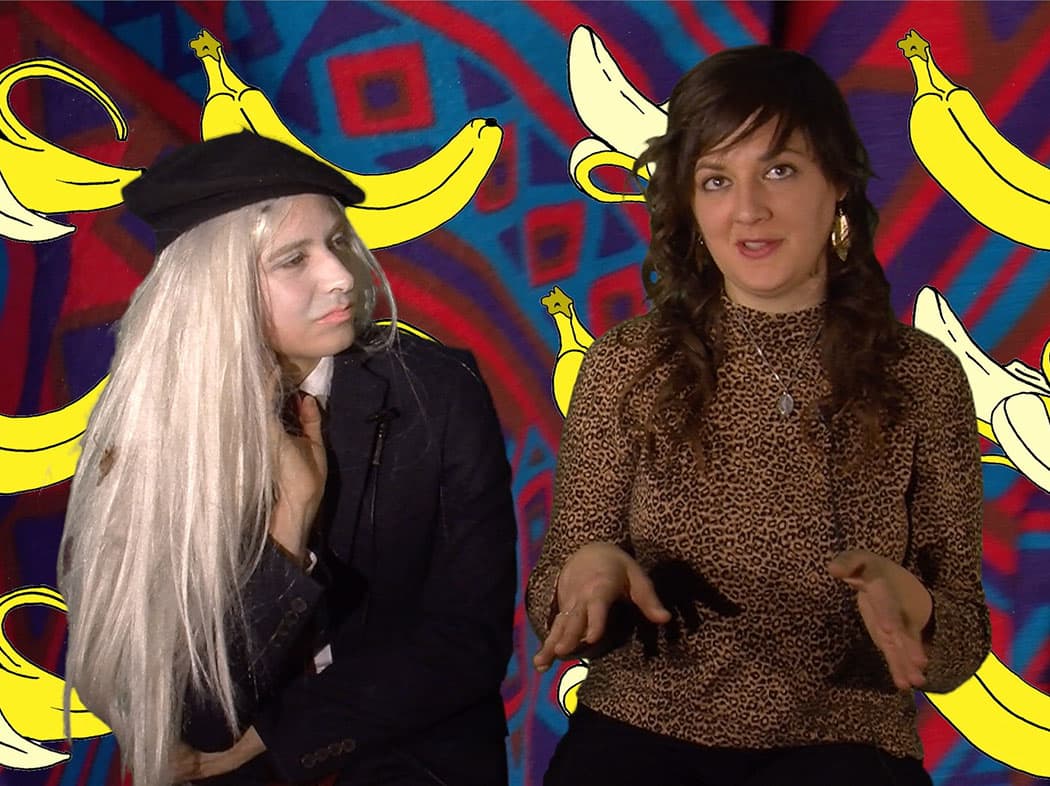Maggie Cavallo (right) appears on the "Coloring Coorain" show. (Courtesy)