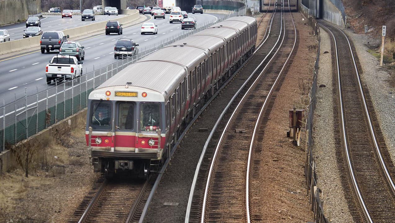The two workers are being awarded for their actions to shut down an MBTA Red Line train running on the tracks without an operator, in what the state transportation secretary called "an unacceptable breach of our responsibility to keep riders safe." (Jesse Costa/WBUR)