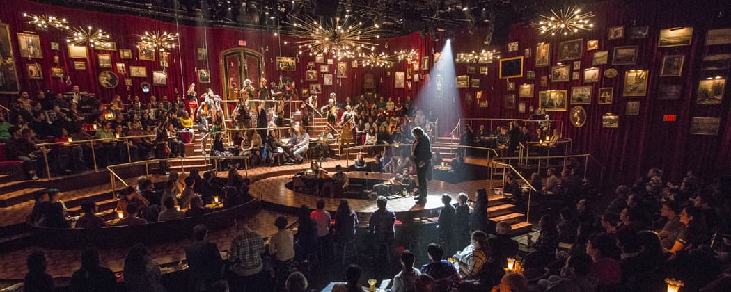 The immersive set of &quot;Natasha, Pierre and The Great Comet of 1812&quot; at the American Repertory Theater. (Courtesy Gretjen Helene/American Repertory Theater)