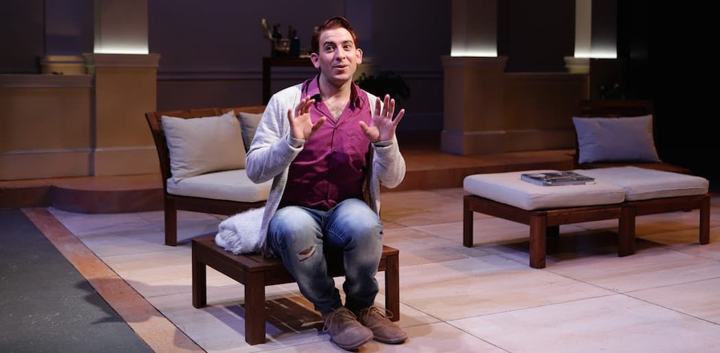 Phil Tayler in "Buyer and Cellar" at Lyric Stage Co. (Courtesy Mark S. Howard/Lyric Stage Co.)