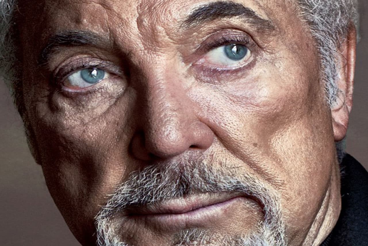 Entertainment legend Tom Jones, pictured here in a portion of the cover of his new autobiography, "Over The Top And Back." (Courtesy Penguin Random House)