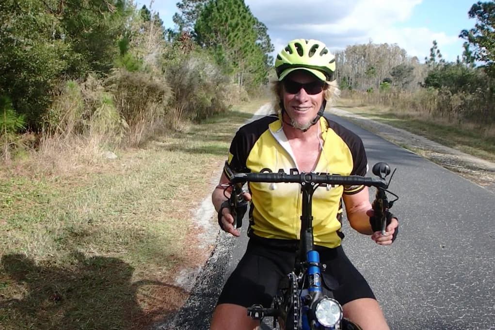 Kurt Searvogel has maintained a daily average of 208 miles. That's 14-15 hours a day, every day. (Courtesy Alicia Searvogel)