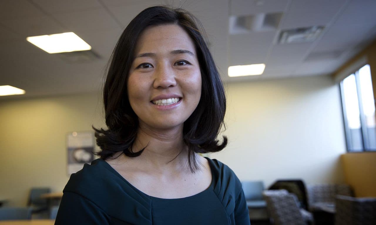 Boston City Council President, Michelle Wu, at WBUR. (Robin Lubbock)