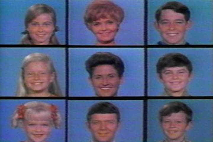 The original cast in the 1970s ABC network sitcom, "The Brady Bunch." The show featured a so-called blended family of a remarried couple and their three respective children from previous marriages. (WikiCommons / Creative Commons)